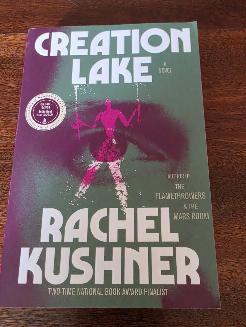 Creation Lake By Rachel Kushner Paperback Book ARC Uncorrected Proof
